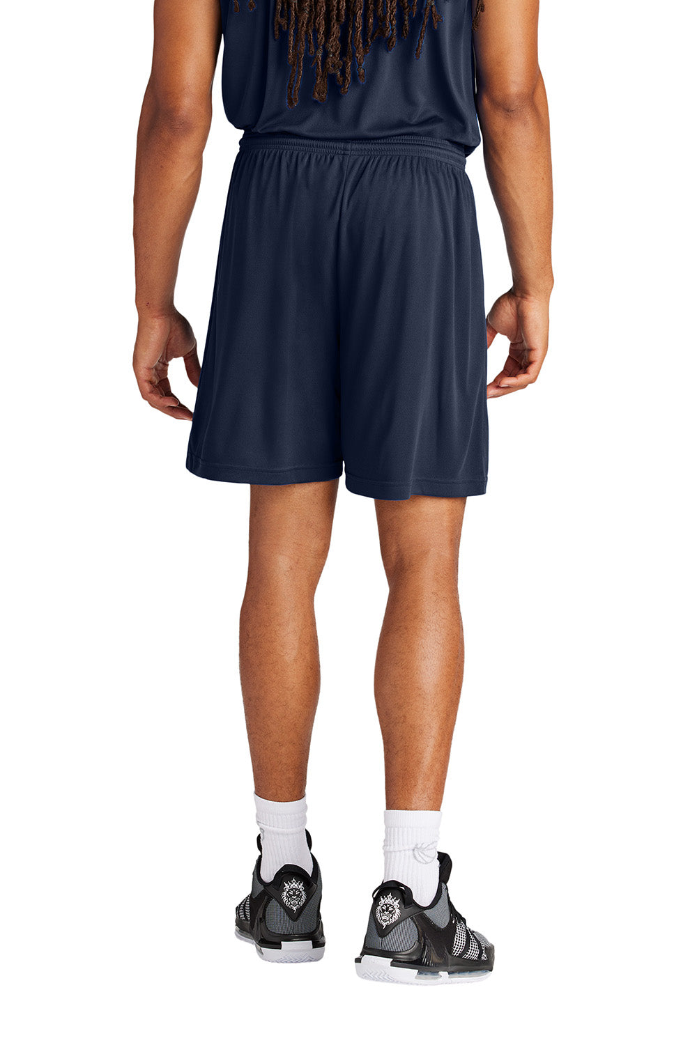 Sport-Tek ST349 Mens PosiCharge Competitor Athletic Shorts True Navy Blue Model Back