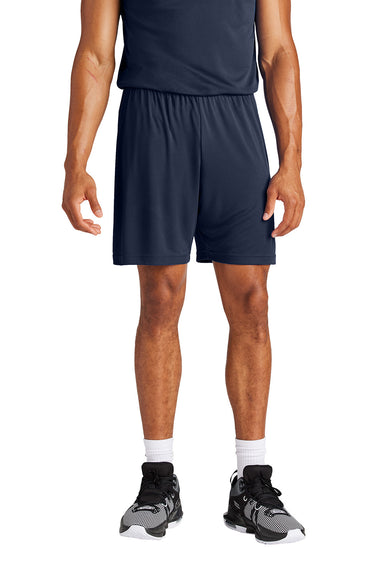 Sport-Tek ST349 Mens PosiCharge Competitor Athletic Shorts True Navy Blue Model Front