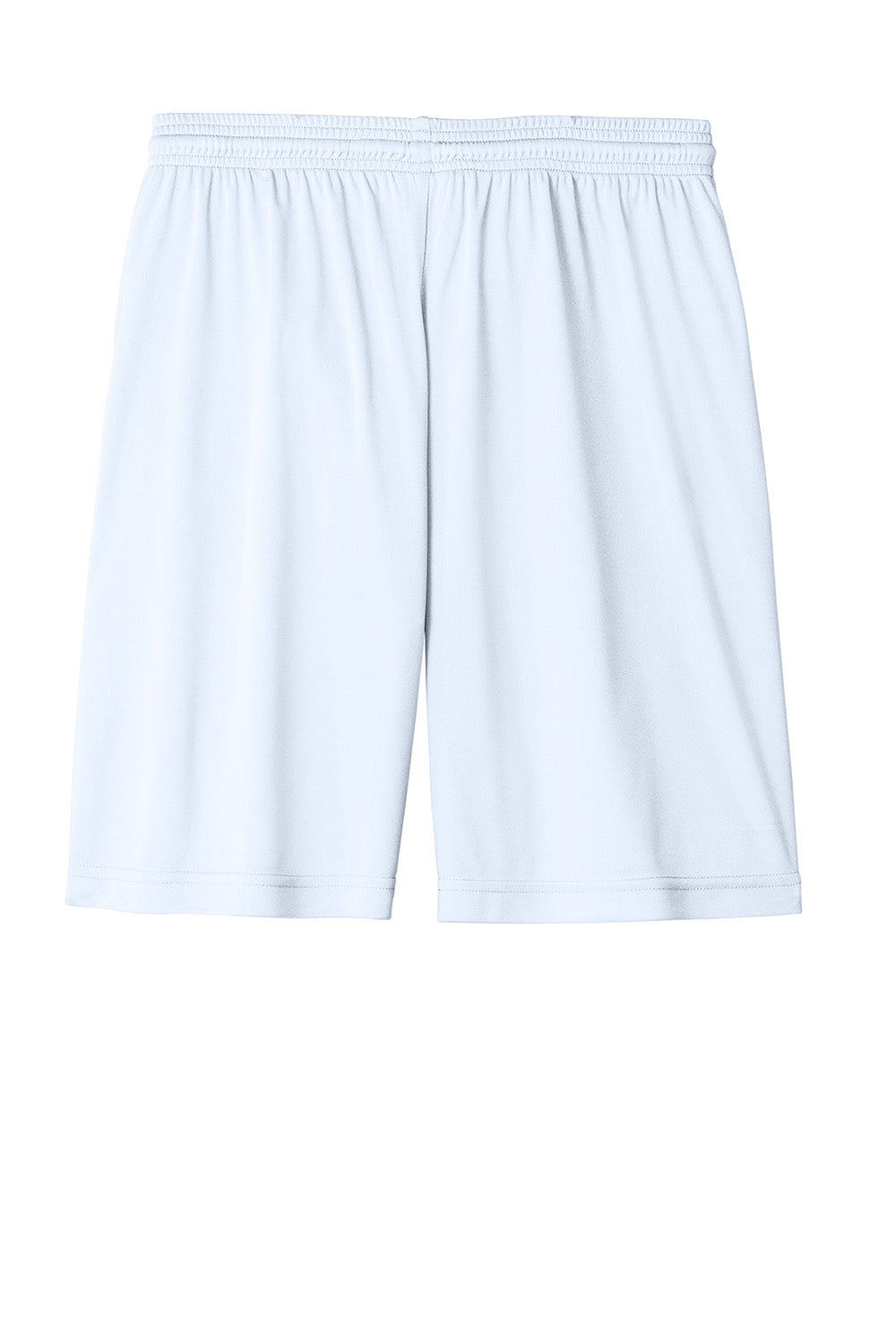 Sport-Tek ST349 Mens PosiCharge Competitor Athletic Shorts White Flat Back