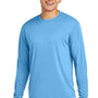 Sport-Tek Mens Competitor Moisture Wicking Long Sleeve Crewneck T-Shirt - Carolina Blue