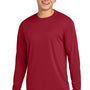 Sport-Tek Mens Competitor Moisture Wicking Long Sleeve Crewneck T-Shirt - Deep Red