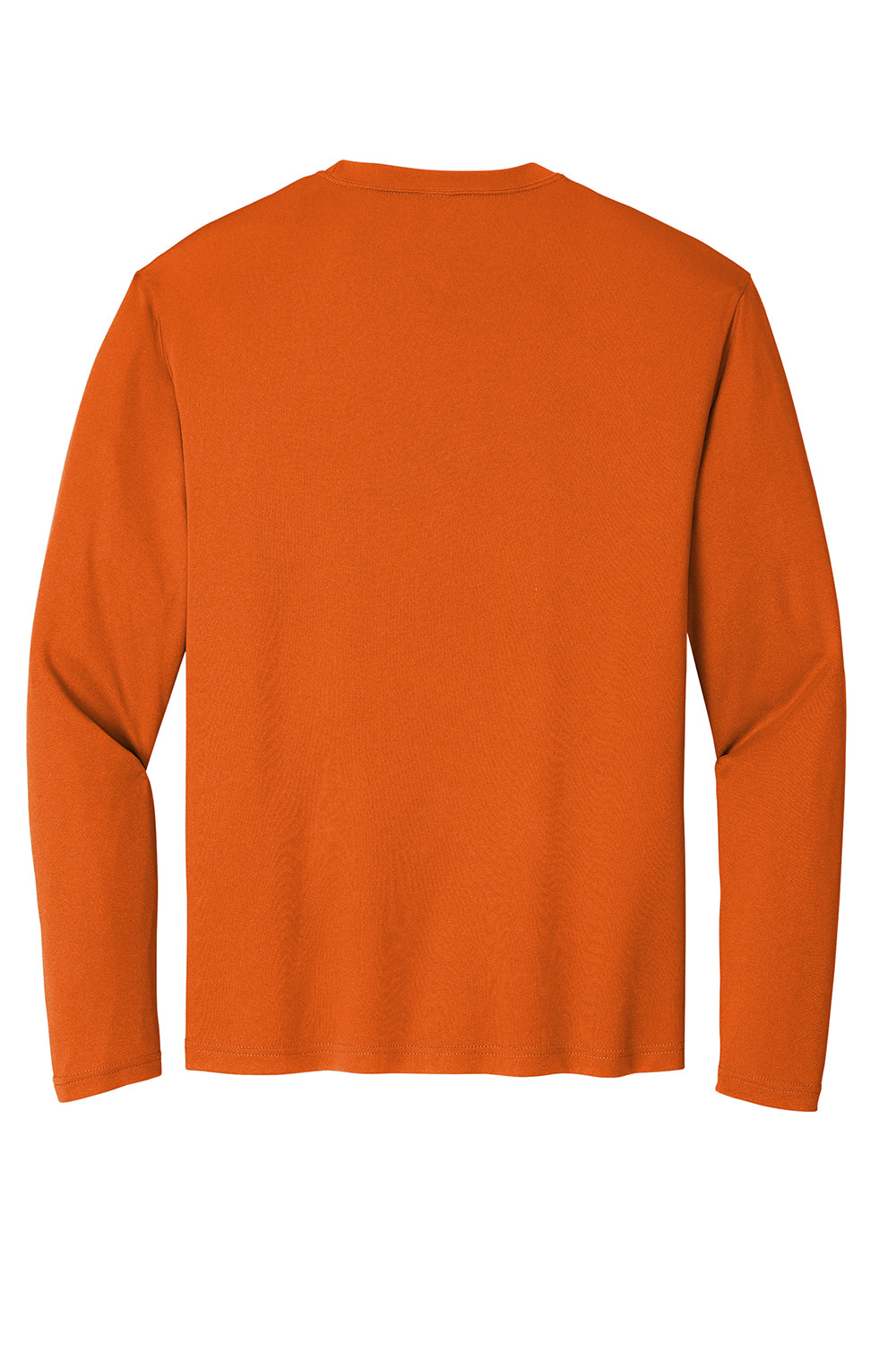 Sport-Tek ST350LS/TST350LS Mens Competitor Moisture Wicking Long Sleeve Crewneck T-Shirt Deep Orange Flat Back