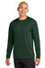 Sport-Tek ST350LS/TST350LS Mens Competitor Moisture Wicking Long Sleeve Crewneck T-Shirt Forest Green Model Front