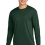 Sport-Tek Mens Competitor Moisture Wicking Long Sleeve Crewneck T-Shirt - Forest Green