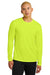 Sport-Tek ST350LS/TST350LS Mens Competitor Moisture Wicking Long Sleeve Crewneck T-Shirt Neon Yellow Model Front