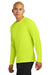 Sport-Tek ST350LS/TST350LS Mens Competitor Moisture Wicking Long Sleeve Crewneck T-Shirt Neon Yellow Model Side