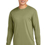 Sport-Tek Mens Competitor Moisture Wicking Long Sleeve Crewneck T-Shirt - Olive Drab Green