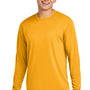 Sport-Tek Mens Competitor Moisture Wicking Long Sleeve Crewneck T-Shirt - Gold