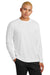 Sport-Tek ST350LS/TST350LS Mens Competitor Moisture Wicking Long Sleeve Crewneck T-Shirt White Model Front