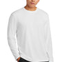 Sport-Tek Mens Competitor Moisture Wicking Long Sleeve Crewneck T-Shirt - White