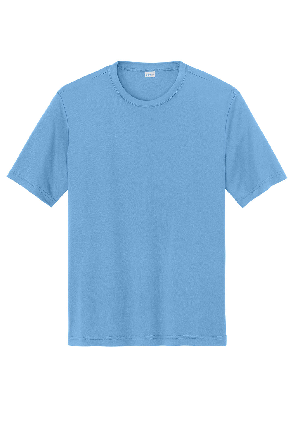 Sport-Tek ST350/TST350 Mens Competitor Moisture Wicking Short Sleeve Crewneck T-Shirt Carolina Blue Flat Front