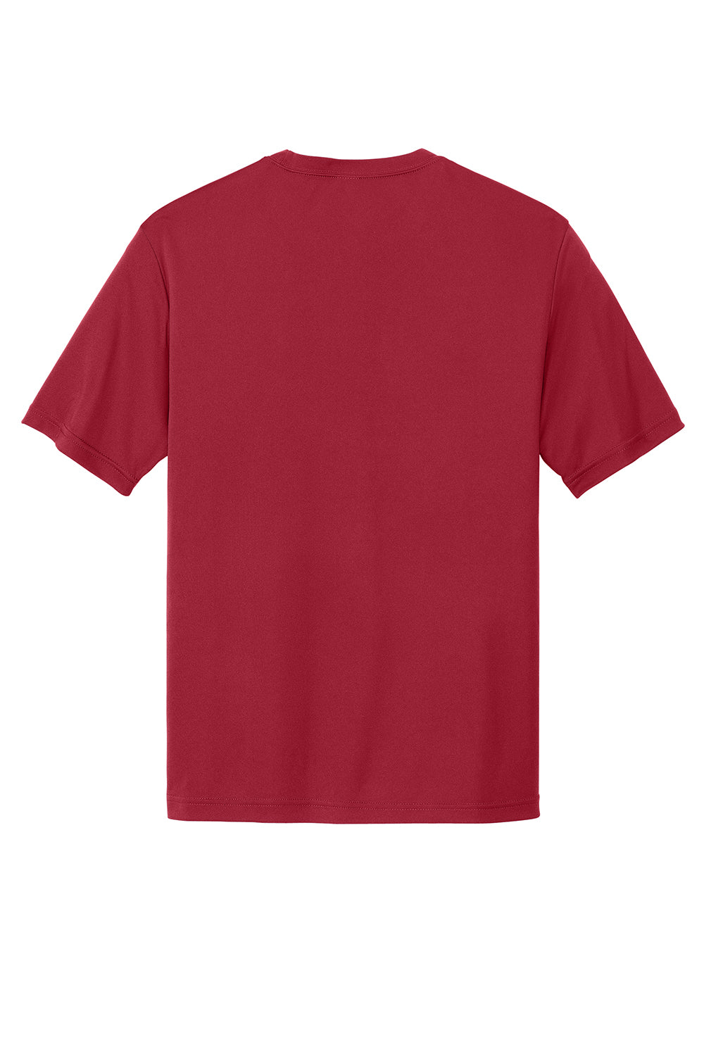 Sport-Tek ST350/TST350 Mens Competitor Moisture Wicking Short Sleeve Crewneck T-Shirt Deep Red Flat Back