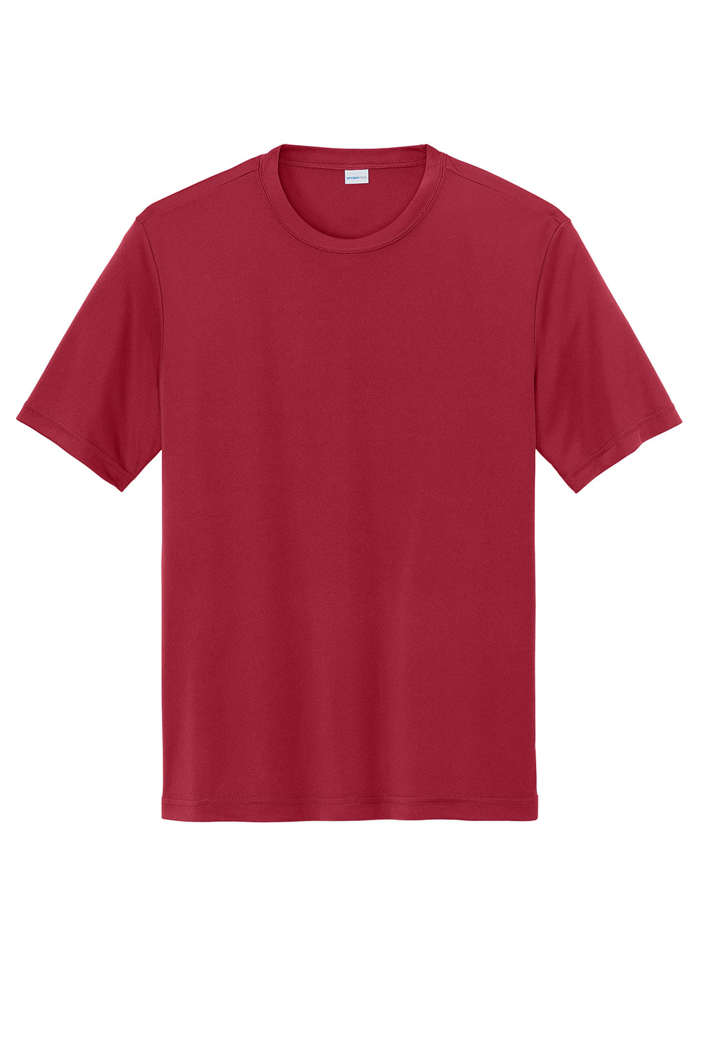 Sport-Tek ST350/TST350 Mens Competitor Moisture Wicking Short Sleeve Crewneck T-Shirt Deep Red Flat Front