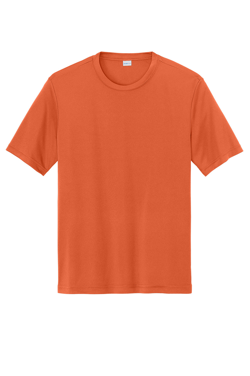 Sport-Tek ST350/TST350 Mens Competitor Moisture Wicking Short Sleeve Crewneck T-Shirt Deep Orange Flat Front