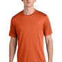 Sport-Tek Mens Competitor Moisture Wicking Short Sleeve Crewneck T-Shirt - Deep Orange