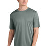 Sport-Tek Mens Competitor Moisture Wicking Short Sleeve Crewneck T-Shirt - Heather Concrete Grey