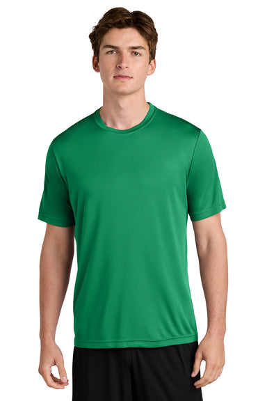 Sport-Tek ST350/TST350 Mens Competitor Moisture Wicking Short Sleeve Crewneck T-Shirt Kelly Green Model Front