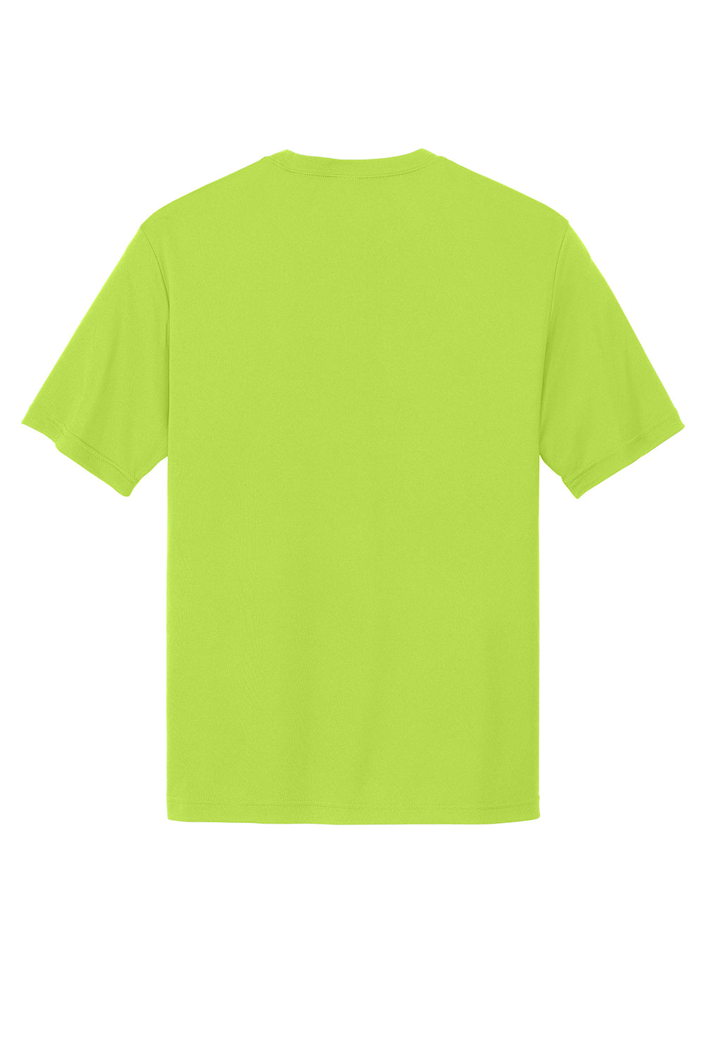 Sport-Tek ST350/TST350 Mens Competitor Moisture Wicking Short Sleeve Crewneck T-Shirt Lime Shock Green Flat Back