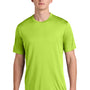 Sport-Tek Mens Competitor Moisture Wicking Short Sleeve Crewneck T-Shirt - Lime Shock Green