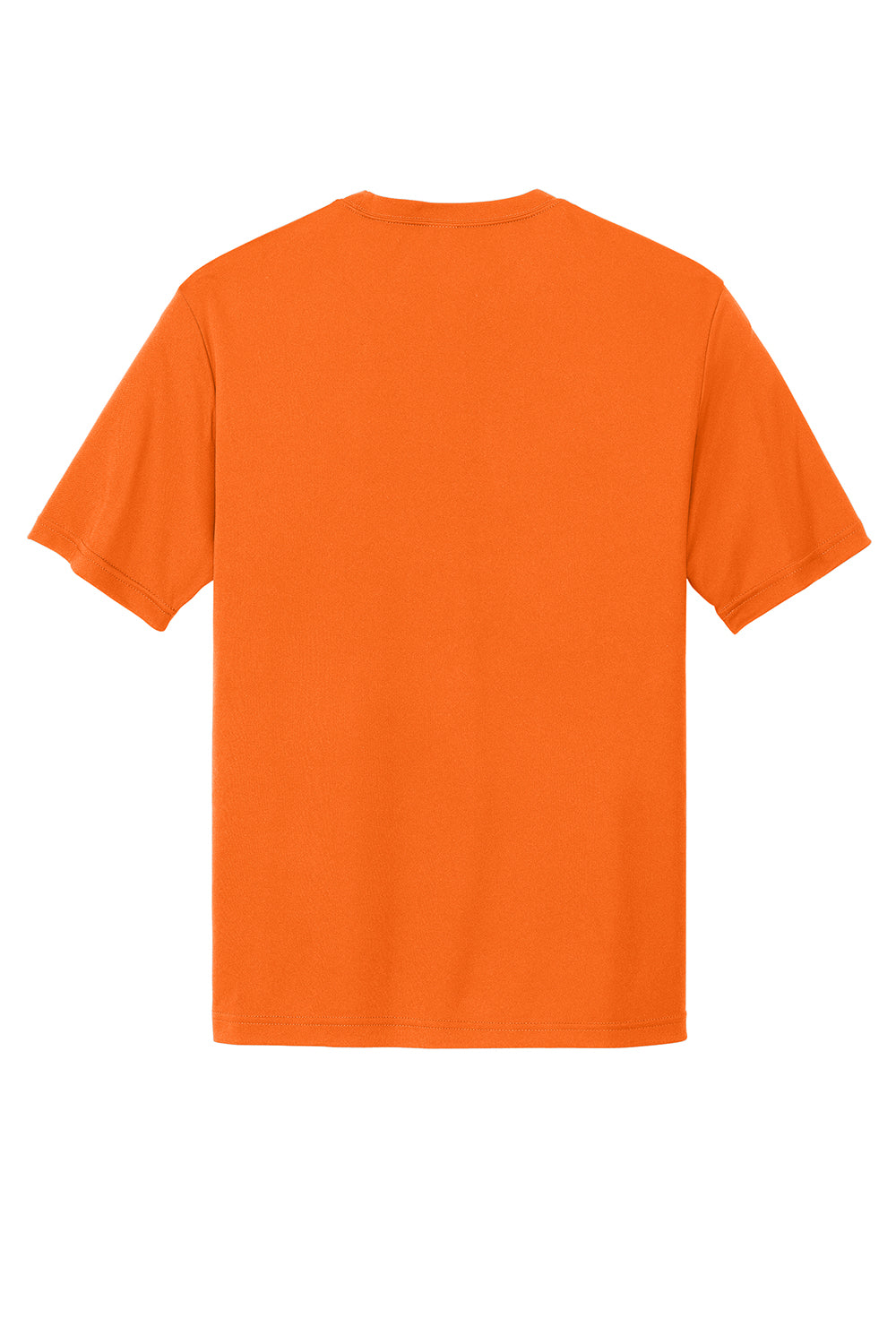 Sport-Tek ST350/TST350 Mens Competitor Moisture Wicking Short Sleeve Crewneck T-Shirt Neon Orange Flat Back