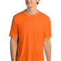 Sport-Tek Mens Competitor Moisture Wicking Short Sleeve Crewneck T-Shirt - Neon Orange