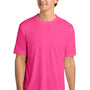 Sport-Tek Mens Competitor Moisture Wicking Short Sleeve Crewneck T-Shirt - Neon Pink