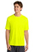 Sport-Tek ST350/TST350 Mens Competitor Moisture Wicking Short Sleeve Crewneck T-Shirt Neon Yellow Model Front