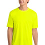 Sport-Tek Mens Competitor Moisture Wicking Short Sleeve Crewneck T-Shirt - Neon Yellow