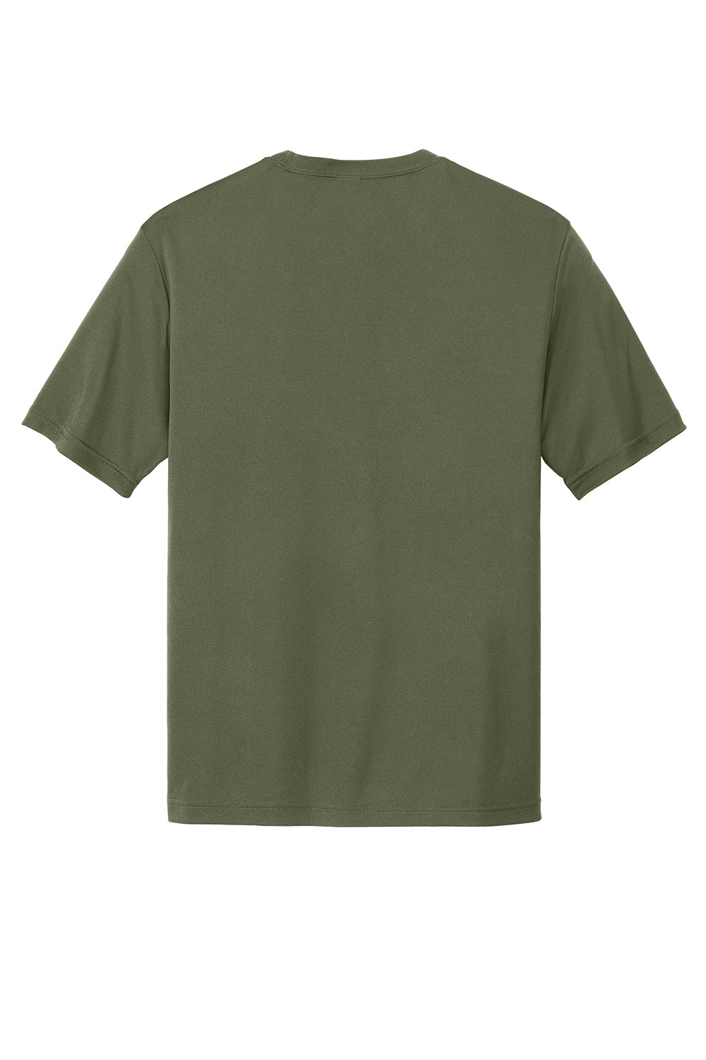 Sport-Tek ST350/TST350 Mens Competitor Moisture Wicking Short Sleeve Crewneck T-Shirt Olive Drab Green Flat Back