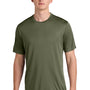 Sport-Tek Mens Competitor Moisture Wicking Short Sleeve Crewneck T-Shirt - Olive Drab Green