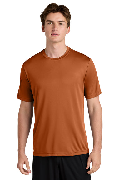 Sport-Tek ST350/TST350 Mens Competitor Moisture Wicking Short Sleeve Crewneck T-Shirt Texas Orange Model Front