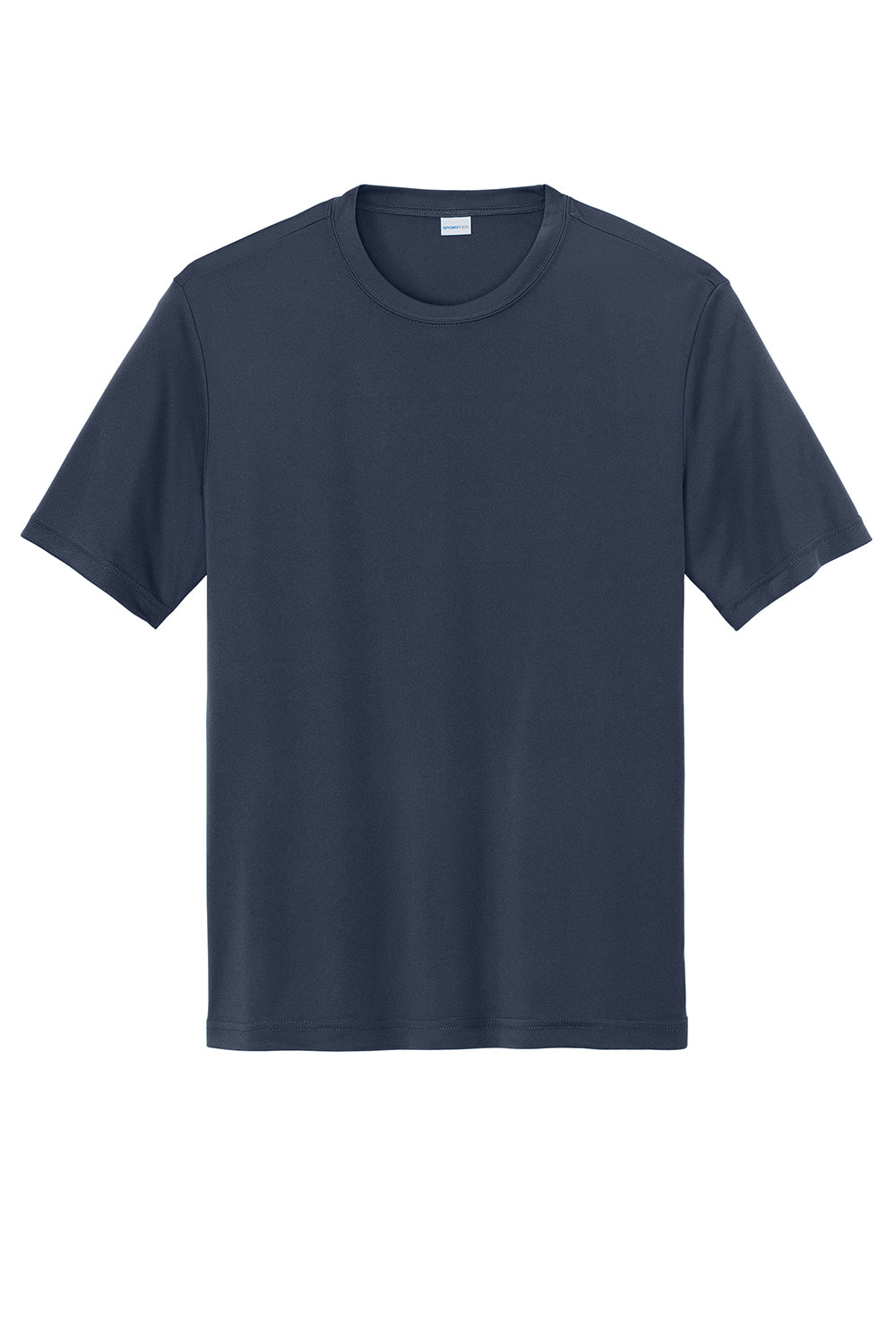 Sport-Tek ST350/TST350 Mens Competitor Moisture Wicking Short Sleeve Crewneck T-Shirt True Navy Blue Flat Front