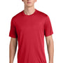 Sport-Tek Mens Competitor Moisture Wicking Short Sleeve Crewneck T-Shirt - True Red