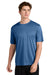 Sport-Tek ST350/TST350 Mens Competitor Moisture Wicking Short Sleeve Crewneck T-Shirt Heather True Royal Blue Model Front