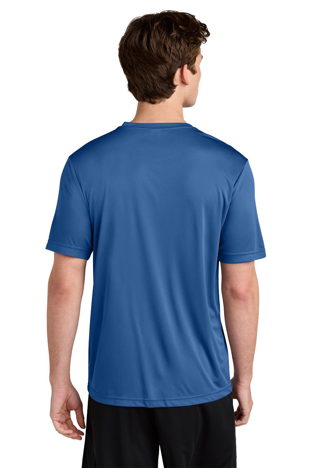 Sport-Tek ST350/TST350 Mens Competitor Moisture Wicking Short Sleeve Crewneck T-Shirt True Royal Blue Model Back