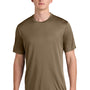 Sport-Tek Mens Competitor Moisture Wicking Short Sleeve Crewneck T-Shirt - Woodland Brown