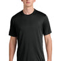 Sport-Tek Mens Competitor Moisture Wicking Short Sleeve Crewneck T-Shirt - Black