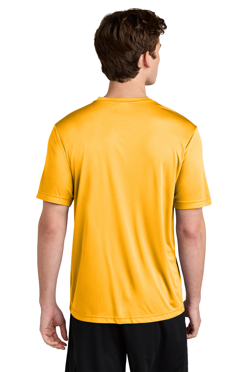 Sport-Tek ST350/TST350 Mens Competitor Moisture Wicking Short Sleeve Crewneck T-Shirt Gold Model Back