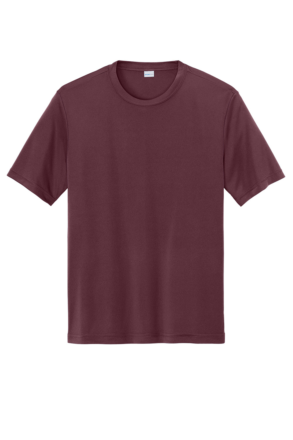 Sport-Tek ST350/TST350 Mens Competitor Moisture Wicking Short Sleeve Crewneck T-Shirt Maroon Flat Front