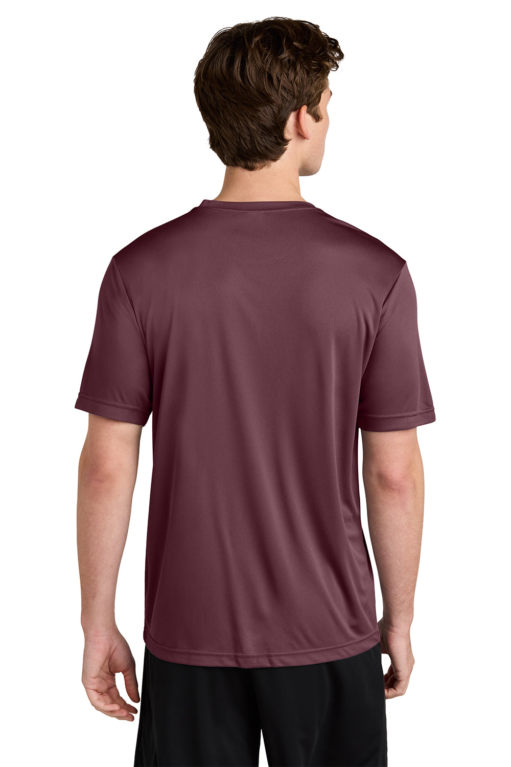 Sport-Tek ST350/TST350 Mens Competitor Moisture Wicking Short Sleeve Crewneck T-Shirt Maroon Model Back