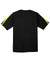 Sport-Tek ST351 Mens Competitor Moisture Wicking Short Sleeve Crewneck T-Shirt Black/Lime Shock Green Flat Back