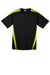 Sport-Tek ST351 Mens Competitor Moisture Wicking Short Sleeve Crewneck T-Shirt Black/Lime Shock Green Flat Front