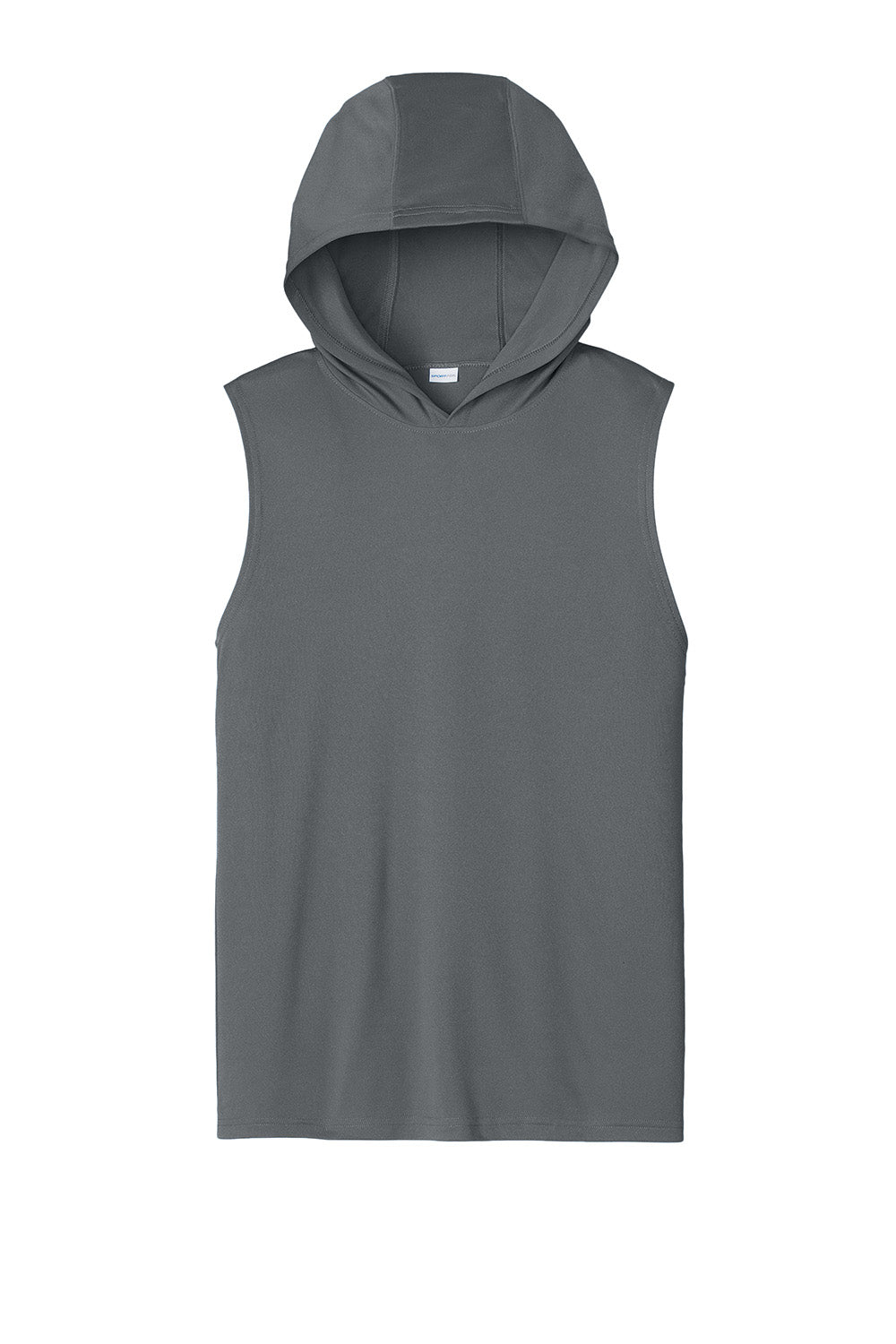 Sport-Tek ST352H Mens Competitor Hooded Tank Top Hoodie Iron Grey Flat Front