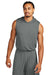 Sport-Tek ST352H Mens Competitor Hooded Tank Top Hoodie Iron Grey Model Front