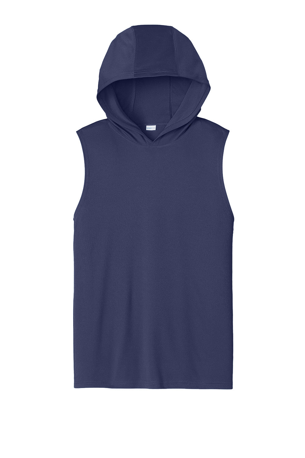 Sport-Tek ST352H Mens Competitor Hooded Tank Top Hoodie True Navy Blue Flat Front