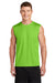 Sport-Tek ST352 Mens Competitor Moisture Wicking Tank Top Lime Shock Green Model Front