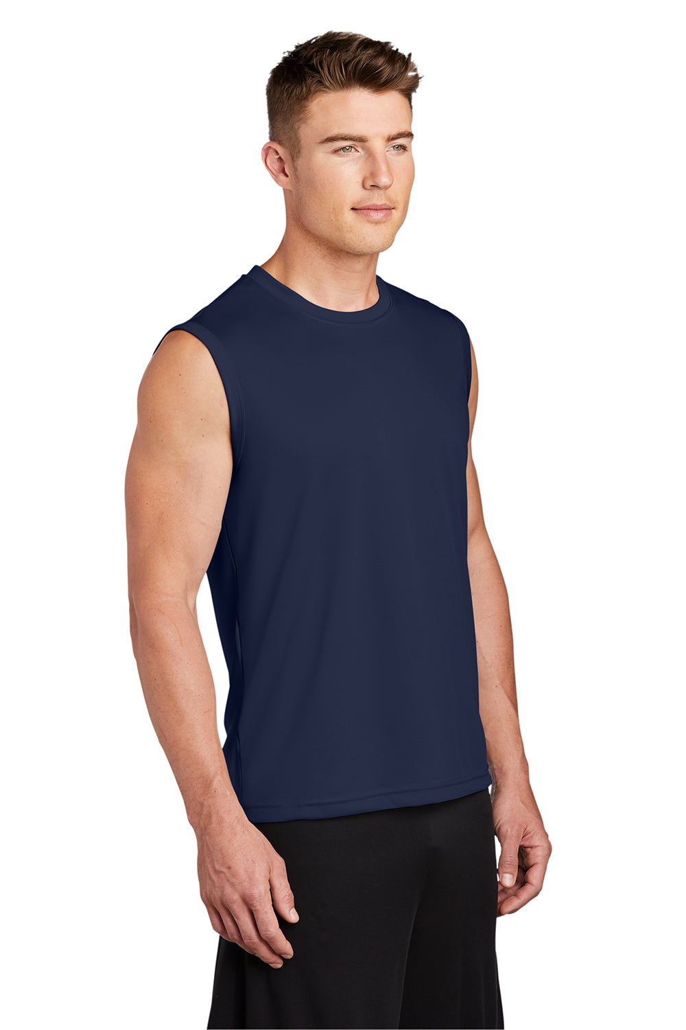 Sport-Tek ST352 Mens Competitor Moisture Wicking Tank Top True Navy Blue Model 3q