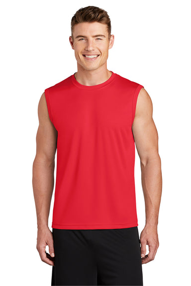 Sport-Tek ST352 Mens Competitor Moisture Wicking Tank Top True Red Model Front