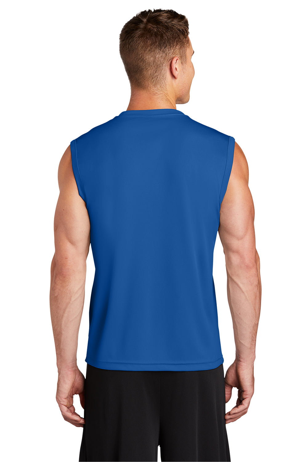 Sport-Tek ST352 Mens Competitor Moisture Wicking Tank Top True Royal Blue Model Back