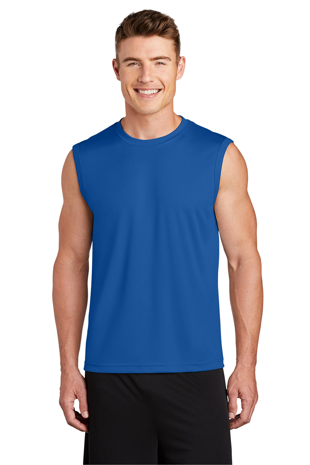 Sport-Tek ST352 Mens Competitor Moisture Wicking Tank Top True Royal Blue Model Front